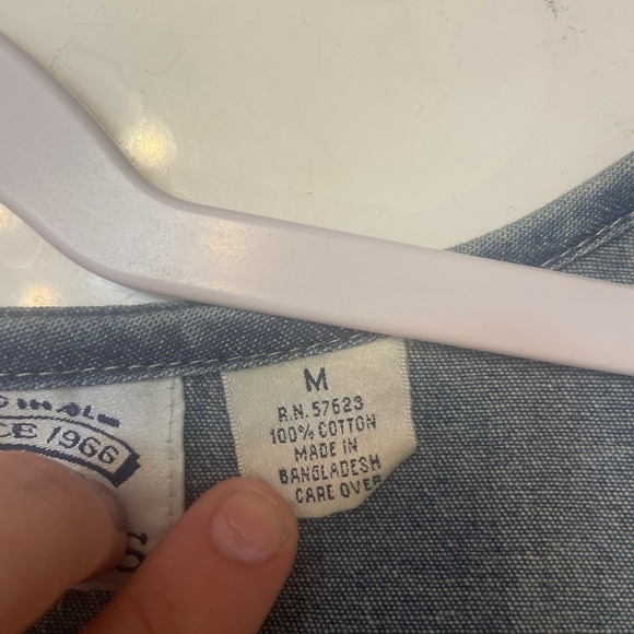 Vintage embroidered denim dress - Picture 2 of 5